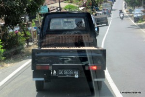 rohe Eier auf der Ladefläche