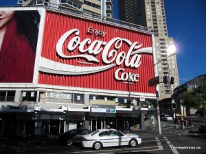 Coca Cola Schild in Kings Cross