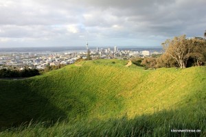 Der Krater auf dem Mount Eden