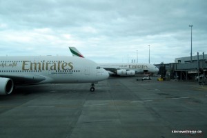 A380 am Flughafen Auckland