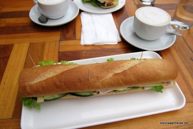 Schinken-Käse-Baguette in der Scandinavian Bakery