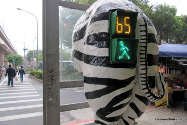 Das Zebra: Ampel in Taipeh