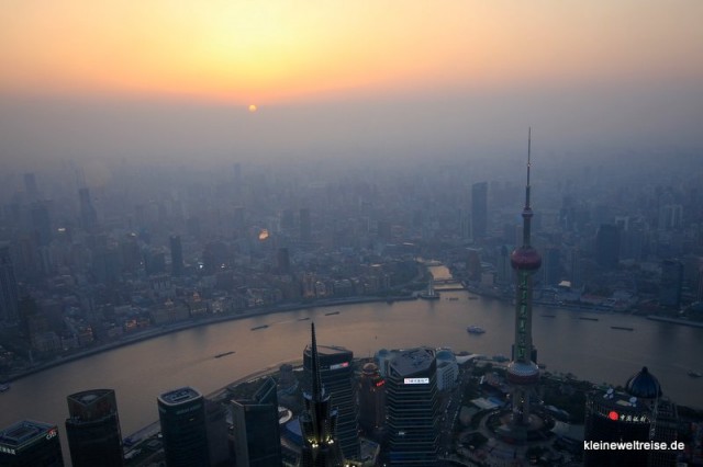 Sonnenuntergang in Shanghai